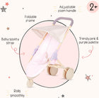 LullaBaby – 14-Inch Realistic Baby Doll Diaper & Care Accessories Bundle Brown Eyes & Soft Body - Pretend Play 2+ Years - Baby Doll & Jogging Stroller Set