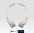 Sony WH-CH520 Wireless Bluetooth On-Ear Headphones, Lightweight Design, Up to 50hr Battery Life, Quick Charge, EQ, Clear Call Quality, iOS & Android - White