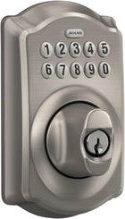 Schlage BE365VCAM619 Camelot Keypad Deadbolt, Satin Nickel