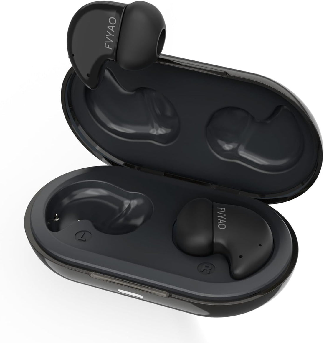Fvyao Sleep Earbuds, Mini Wireless Earbuds in Ear, Sleep Headphones Design for Side Sleeper, 24H Bass Stereo, Bluetooth 5.4, with ENC Noise Cancelling, IPX6 Waterproof Ear Buds for Android iOS