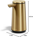 simplehuman Sensor Pump Foam Stainless Steel, Automatic Soap Dispenser for Kitchen and Bathroom, Touch-Free, Variable Dispense for Volume Control, Brass