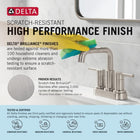 Delta Faucet Arvo Widespread Bathroom Faucet 3 Hole, Gold Bathroom Faucet, Bathroom Sink Faucet, Drain Assembly Included, Champagne Bronze 35840LF-CZ