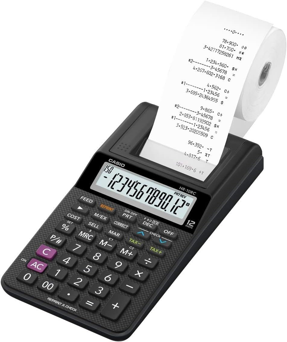 Casio HR-10RC Business Calculator, Black