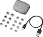 Audio-Technica ATH-TWX7GY True Wireless Earphones, with Active Noise Cancelling, Hear-Through Function, Multipoint Pairing, and EQ + Soundscapes via Companion App, Gray