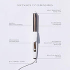 Kristin Ess Hair 1 1/4 Titanium Curling Iron for Beach Waves + Curls for Medium and Long Hair, Smoothing + Frizz Control, Dual Voltage, Auto Shut-Off