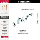Delta faucet T4705 Classic Roman Tub with Hand Shower Trim, Chrome (Rough-In Sold Separately)