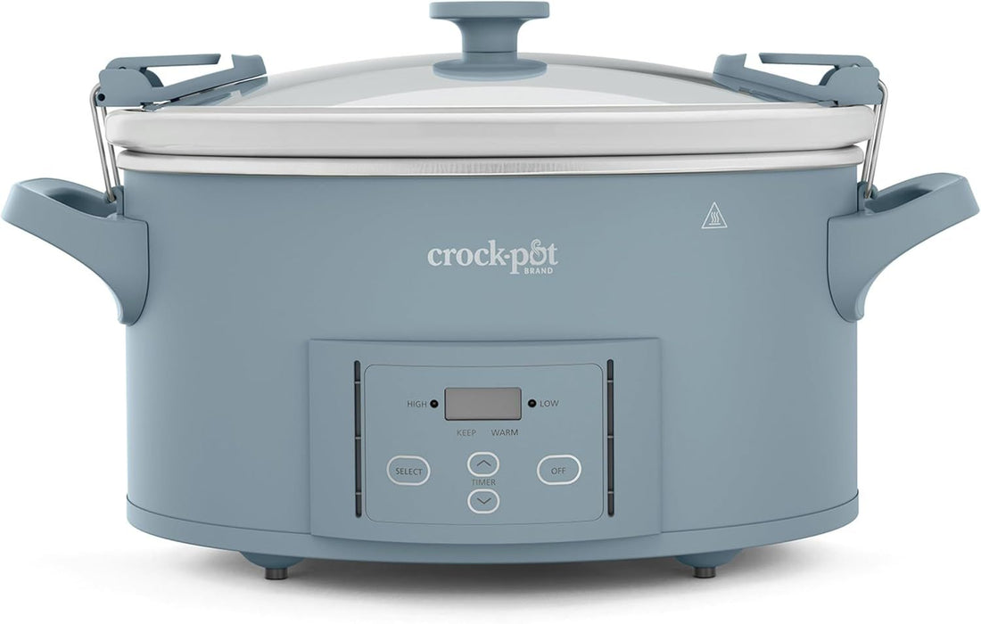 Crock-Pot Design Series 7-Quart Programmable Slow Cooker, Morning Haze Blue