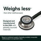 3M Littmann Classic III Monitoring Stethoscope, 5803, More Than 2X as Loud*, Weighs Less**, Stainless Steel Black-Finish Chestpiece, 69 cm (27\) Black Tube, Stem and Headset