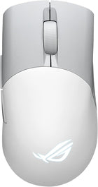 Asus ROG Keris Wireless AimPoint Gaming Mouse, Tri-mode connectivity (2.4GHz RF, Bluetooth, Wired), 36000 DPI sensor, 5 programmable buttons, ROG SpeedNova, Replaceable switches, Paracord cable, White