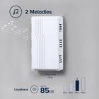 Heath Zenith Wired Mechanical Doorbell Chime, White, Plastic, Wired, 2 Tunes, Vertical, Horizontal, 80 dB, Button Not Included