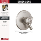 Delta Faucet Trinsic 17 Series Dual-Function Shower Valve Trim Kit Brushed Nickel, Shower Handle, Delta Shower Trim Kit, Stainless T17059-SS (Valve Not Included)