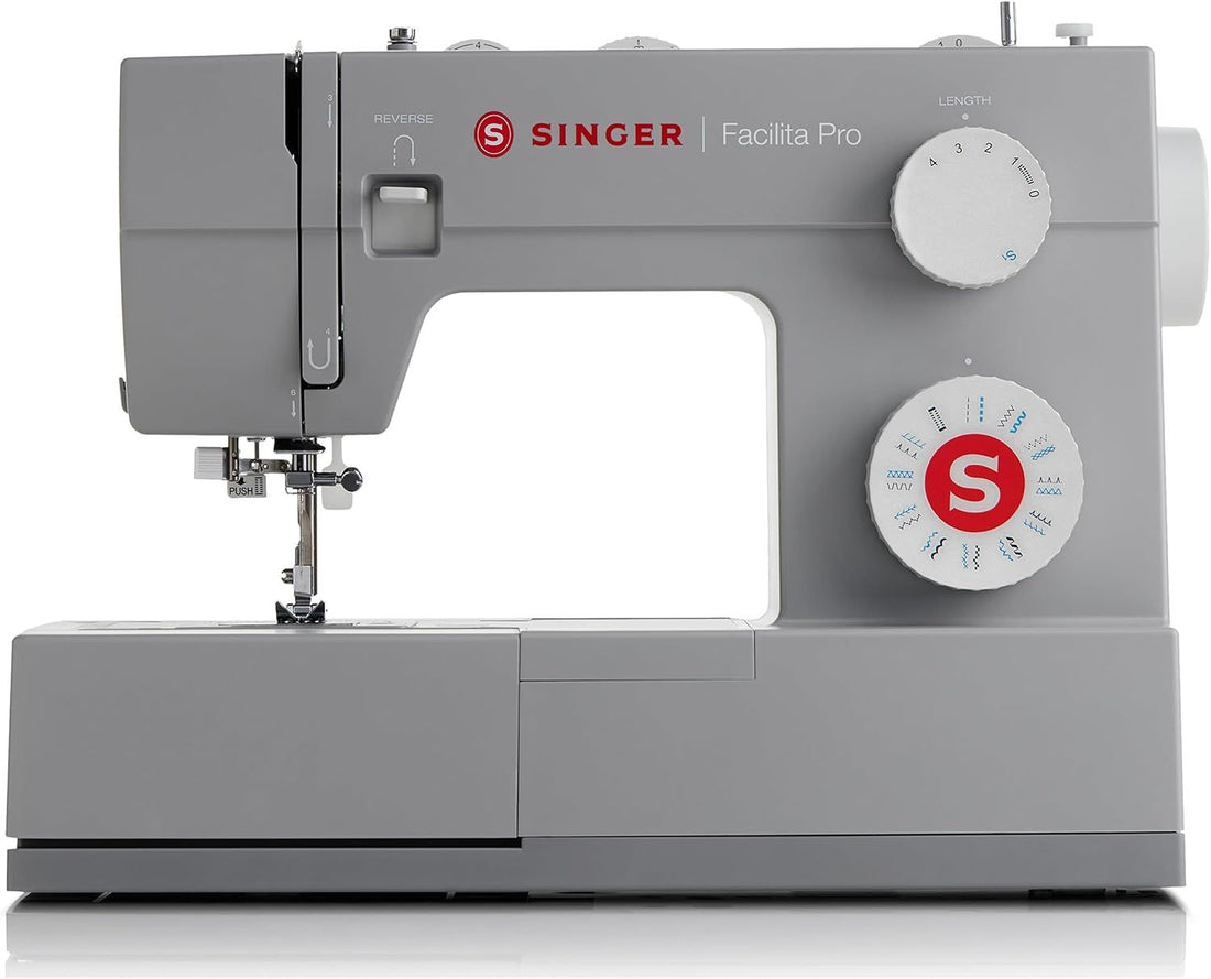SINGER® 4423 (Grey) High Speed Heavy Duty Sewing Machine with Accessory Kit | 23 stitches deliver 97 applications, 50% more power for denim and canvas, 1100 stitches/min, metal frame, 1-step buttonhole