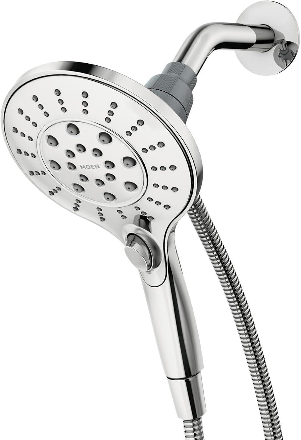 Moen 26112 Magnetix Handheld Shower Head Featuring Magnetic Holder Technology, 6 High Pressure Functions and 60 Inch Long Metal Hose