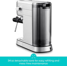 CASABREWS CM5418 Compact Espresso Machine with Milk Frothing Steam Wand | Stainless Steel, 20-Bar Pump, Built-in Pressure Gauge, Powerful Steam Wand for Cappuccino Latte for Home, 34oz Water Tank