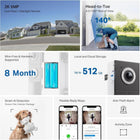 TP-Link Tapo Smart Video Doorbell Camera with Chime, Battery or Wired, 2K 5MP Color Night Vison, No Monthly Fee, 180° Ultra-Wide Head-to-Toe View, Free AI Detection, Cloud & Local Storage (Tapo D235)