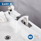 Luxice Sensor Automatic Touchless Bathroom Sink Faucet Hot & Cold Mixer Cover Plate Included Faucet, Brushed Nickell