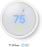 Google Nest Thermostat E - Programmable Smart Thermostat for Home T4000ES - 3rd Generation Nest Thermostat (Frosted White)- Compatible with Alexa Bundle with Nest Temperature Sensor