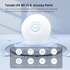 Tenda WiFi 6 AX3000 Wireless Access Point | Ceiling Mount Access Point for Business/Home | DC/PoE+ Powered | Covers Up to 5400 sq. Ft | OFDMA for 150 Devices | MU-MIMO | WPA3 | Seamless Roaming (i29)