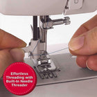 SINGER® 6380 Heavy Duty Sewing Machine with Extension Table, Accessory Kit | 32 stitches deliver 110 applications, 50% more power for thick fabrics, high speed, metal frame, 1-step buttonhole, LED Light