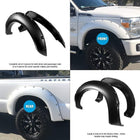 Maple4x4 2011-2016 Compatible with Ford F-250 F-350 Riveted Fender Flares | Fits 2011-2016 Ford F-250 F-350 SD (NOT for dually models) Pocket Riveted Fender Flares Smooth Black Paintable 4pcs - FF103