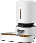 PETLIBRO Automatic Cat Feeder, 4-6L Auto Cat Dry Food Dispenser with Desiccant Bag, Portion Control 1-4 Meals per Day & 10s Voice Recorder for Small & Medium Pets (2/5L, White)