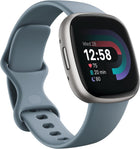 Google Fitbit Versa 4 - Fitness Smartwatch - Waterfall Blue / Platinum | Fitness Smartwatch with Daily Readiness, GPS, 24/7 Heart Rate, 40+ Exercise Modes, Sleep Tracking and More, One Size