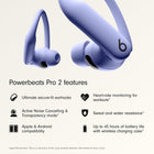 Beats Powerbeats Pro 2 Wireless Bluetooth Earbuds - Noise Cancelling, Heart Rate Monitor, IPX4, Up to 45H Battery & Charging Case, Works with Apple & Android - Hyper Purple