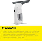 Kärcher WV1 Plus - 2-in-1 Electric Window Vacuum Squeegee - Cleans Showers, Mirrors, Glass, and Countertops - 10 in. Squeegee Blade - White