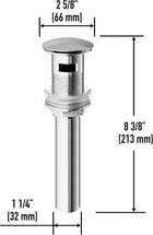 VIGO 1-3/4 in. Bathroom Sink Pop-Up Drain with Overflow in Matet Brushed Gold - VG16002MG