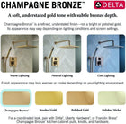 Delta Faucet Velum 14 Series Single-Function Gold Tub and Shower Faucet Set, Valve Trim Kit, Shower Handle, Delta Shower Trim Kit, Shower Set, Champagne Bronze T14437-CZ (Valve Not Included)