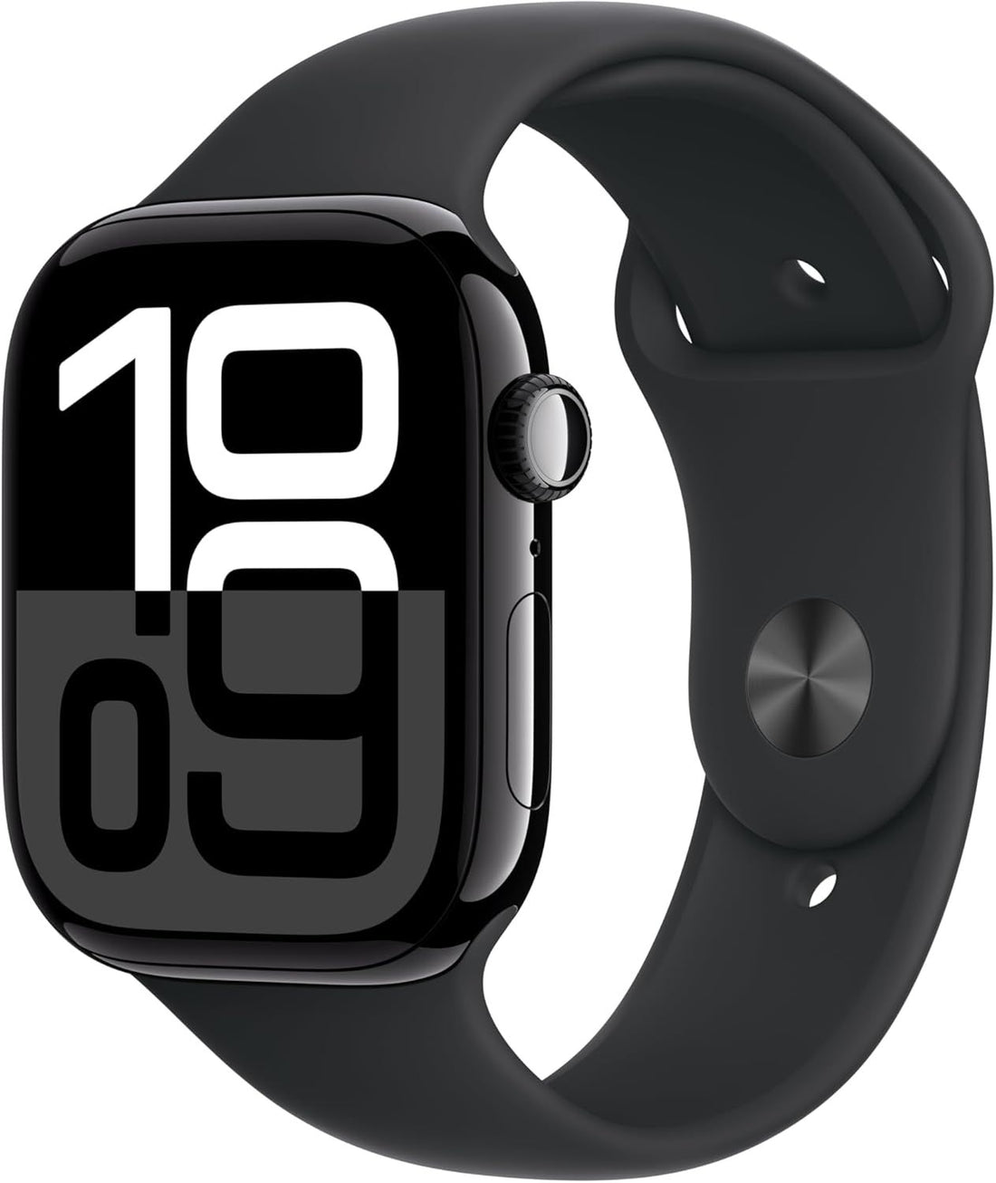 Apple Watch Series 10 [GPS 46mm case] Smartwatch with Jet Black Aluminum Case with Black Sport Band - M/L. Fitness Tracker, ECG App, Always-On Retina Display, Water Resistant 2