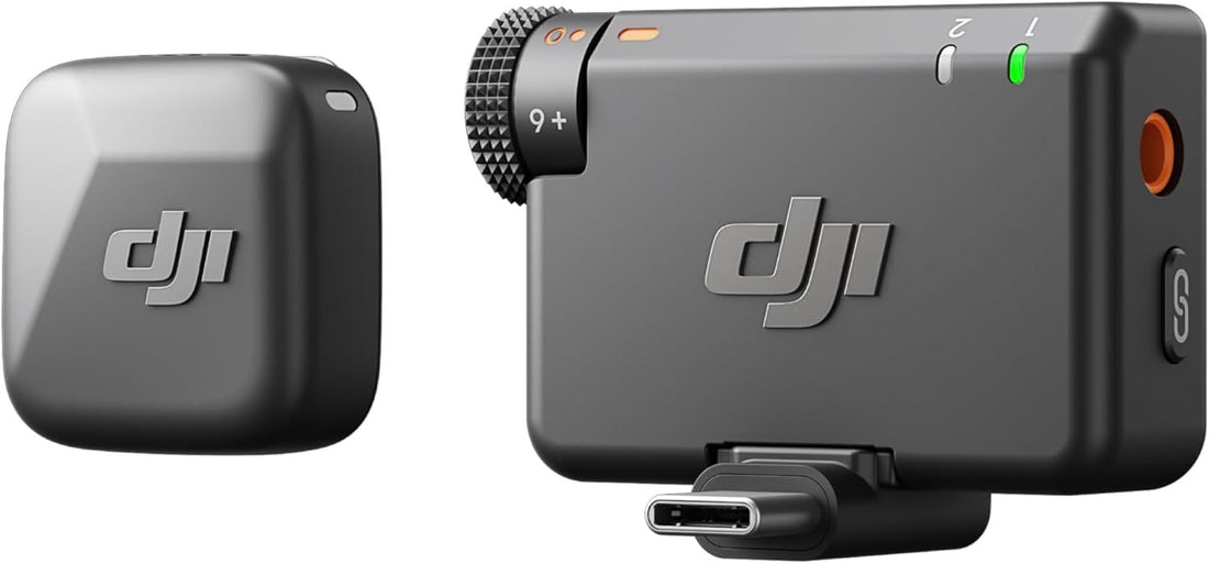 DJI Mic Mini (1 TX + 1 RX), Wireless Lavalier Microphone for iPhone/Camera/Android, Ultralight, Detail-Rich Audio, Noise Cancelling, Automatic Limiting, Vlog, Streaming, 400m Transmission | Ultralight Tx ≈10 G, 11.5 H Tx and 10.5 H Rx, Two-Level Noise Can