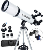 Telescope 80mm Aperture 600mm - Astronomical Portable Refracting, Fully Multi-Coated High Transmission Coatings AZ Mount with Tripod Phone Adapter, Wireless Control, Carrying Bag
