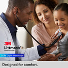 3M Littmann CORE Digital Stethoscope, Our Most Advanced Stethoscope Yet, Up to 40x Amplification*, Active Noise Cancellation, in-App Sound Wave Visualization, Black-Finish Chestpiece, 8480