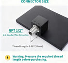 Waterfall Tub Spout Black Tub Spout for Bathtub Faucet SUS304 Stainless Steel Bathroom Tub Faucet Replacement High Flow Shower Spout Matte Black Wall Mount, TS3-BK