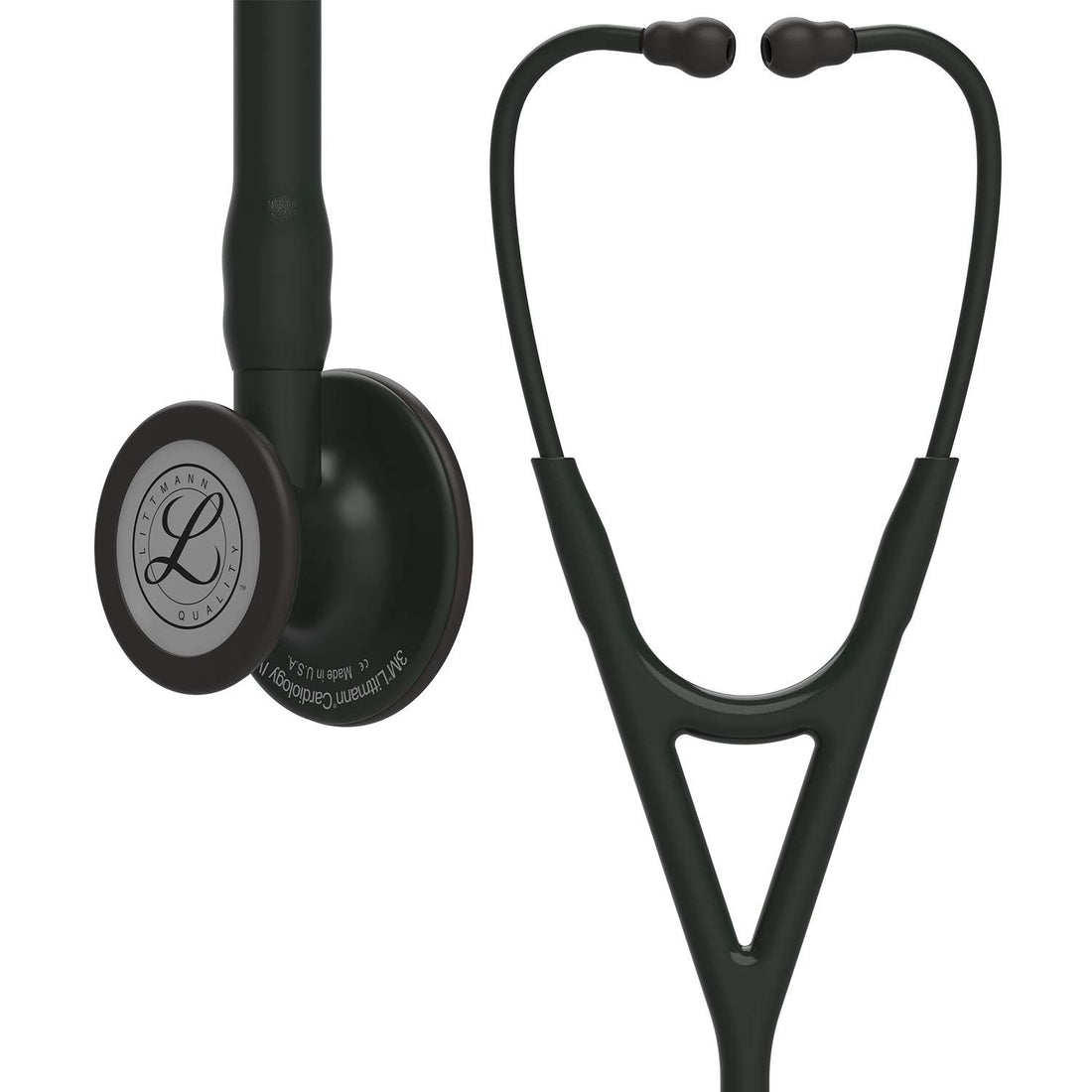 3M Littmann Cardiology IV Diagnostic Stethoscope, 6163, More Than 2X as Loud*, Weighs Less**, Stainless Steel Black-Finish Chestpiece, 69 cm (27\) Black Tube, Stem, and Headset