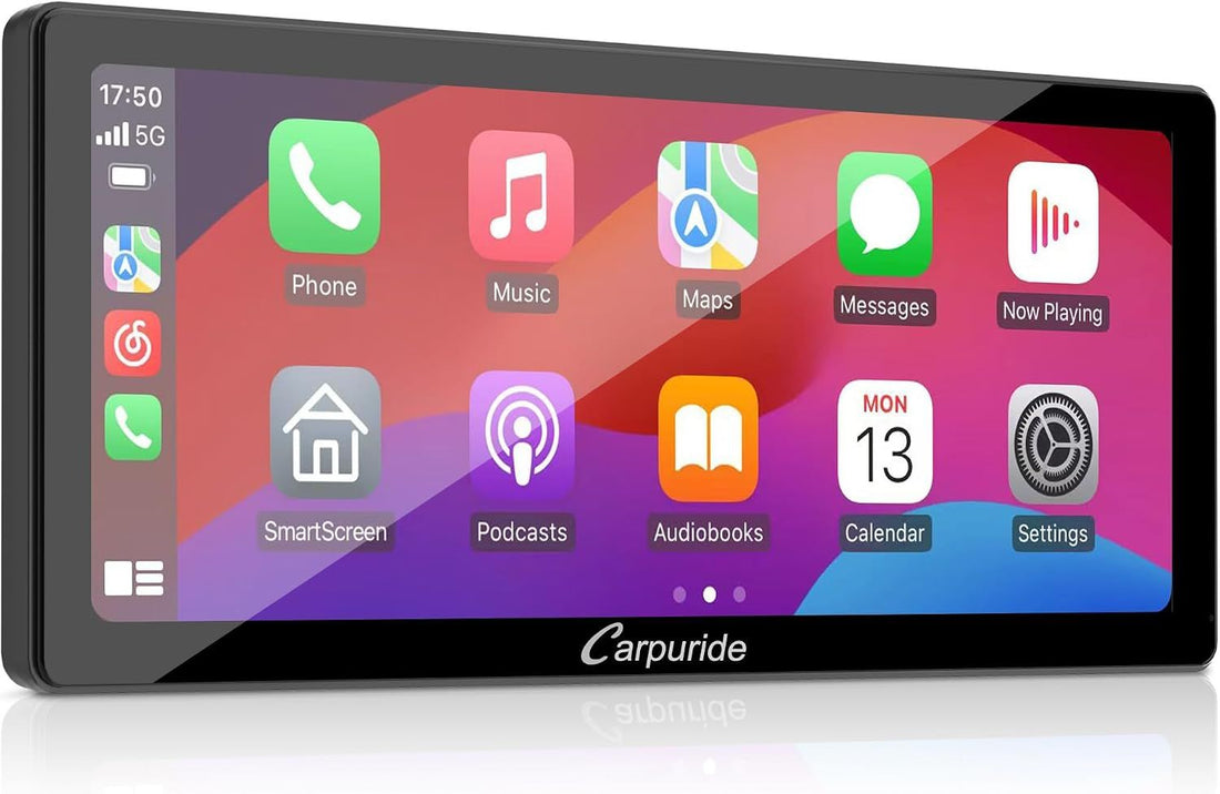Carpuride W103 Pro 10.3\ CarPlay Android Auto Bluetooth Transmitter | 1080P HD touchscreen, Bluetooth transmitter, GPS navigation, Siri, FM radio, Mirror Link and 3 mounting