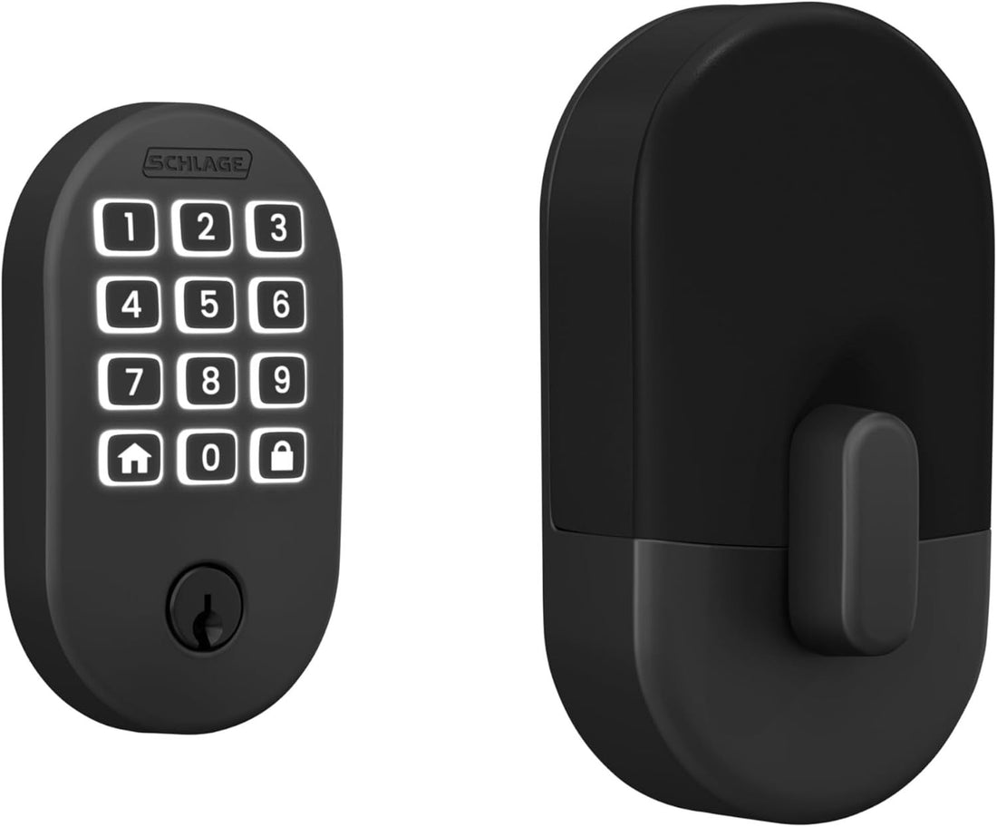 Schlage Arrive Smart Wi‑Fi Deadbolt Lock with Keypad, Keyless Entry Front Door Lock, App Control, Alexa and Google Home Compatible, Matte Black, BE459WB RMN 622