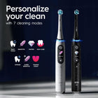 Oral-B Power iO Series 10 Electric Toothbrush, Cosmic Black, iO10 Rechargeable Power Toothbrush with iO Sense Charger, 4 Brush Heads, and Charging Travel Case