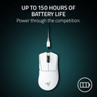 Razer DeathAdder V4 Pro Wireless Gaming Mouse: 57g Lightweight - HyperSpeed Wireless Gen-2 - Optical Scroll Wheel - Optical Switches Gen-4 - Focus Pro 45K Sensor Gen-2 - Up to 150 Hr Battery - White