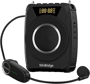 20W Bluetooth Voice Amplifier Wireless Microphone for Teachers, Portable Waterproof Voice Amplifier for Teaching, Speaking, Classroom, Personal Mic Headset and Speaker System
