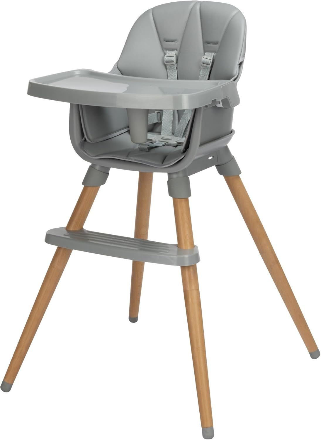 Safety 1st Little Eats 7-in-1 Convertible High Chair for Babies & Toddlers – Modern Scandinavian Design, Adjustable Tray, 5-Point Harness, Built-in Storage, Waterproof Seat, Easy Clean