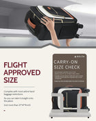 Carry On Luggage, Blcak-Beige-Brown, 22 Inch_Carry on, Carry on Luggage 22x14x9 Airline Approved