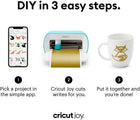 Cricut Joy Machine & Digital Content Library Bundle - Includes 30 images in Design Space App - Portable DIY Smart Machine for creating customized cards, crafts, & labels Blue