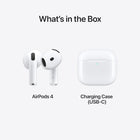 Apple AirPods 4 Wireless Earbuds, Bluetooth Headphones, Personalized Spatial Audio, Sweat- and Water-Resistant, USB-C Charging Case, H2 Chip, Up to 30 Hours of Battery Life