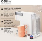 Keurig K-Slim Single Serve K-Cup Pod Coffee Maker, Featuring Simple Push Button Controls And MultiStream Technology, White