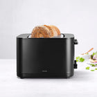 ZWILLING Enfinigy Toaster 2 Slice with Extra Wide 1.5\ Slots for Bagels, 7 Toast Settings, Even Toasting, Reheat, Cancel, Defrost, Black, 53101-701