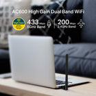 TP-Link AC600 High Gain USB Wi-Fi Dongle, Dual Band Wi-Fi Adapter with 5dBi Antenna for PC/Desktop/Laptop, Supports Windows10/8.1/8/7/XP, Mac OS X 10.9-10.14 (Archer T2U Plus)