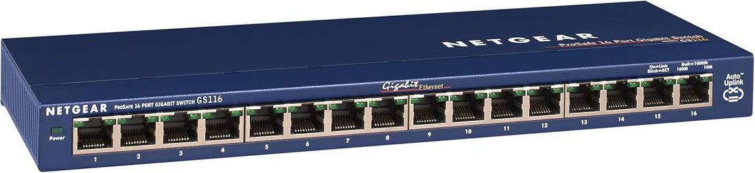 NETGEAR 16-Port Gigabit Ethernet Unmanaged Switch (GS116NA) - Desktop, and ProSAFE Lifetime Protection