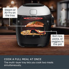 T-fal Multicook Actifry, Multicooker & Air Fryer with Automatic Stirring Paddle, 6 L / 6.3 Qt., Chrome